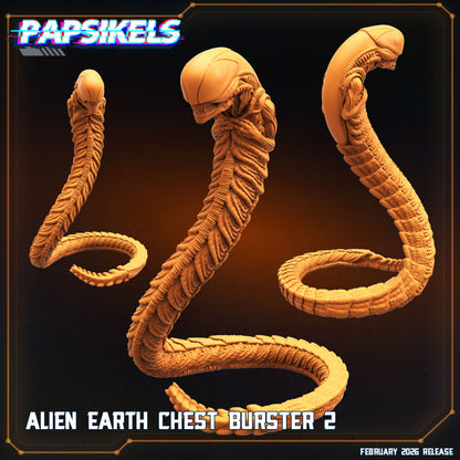 Alien Earth Chest Bursters | Alien Inspired Resin Miniatures | Set of 3 or Individual Xenomorph Parasites 28mm or 32mm Scale Papsikels Sci-Fi