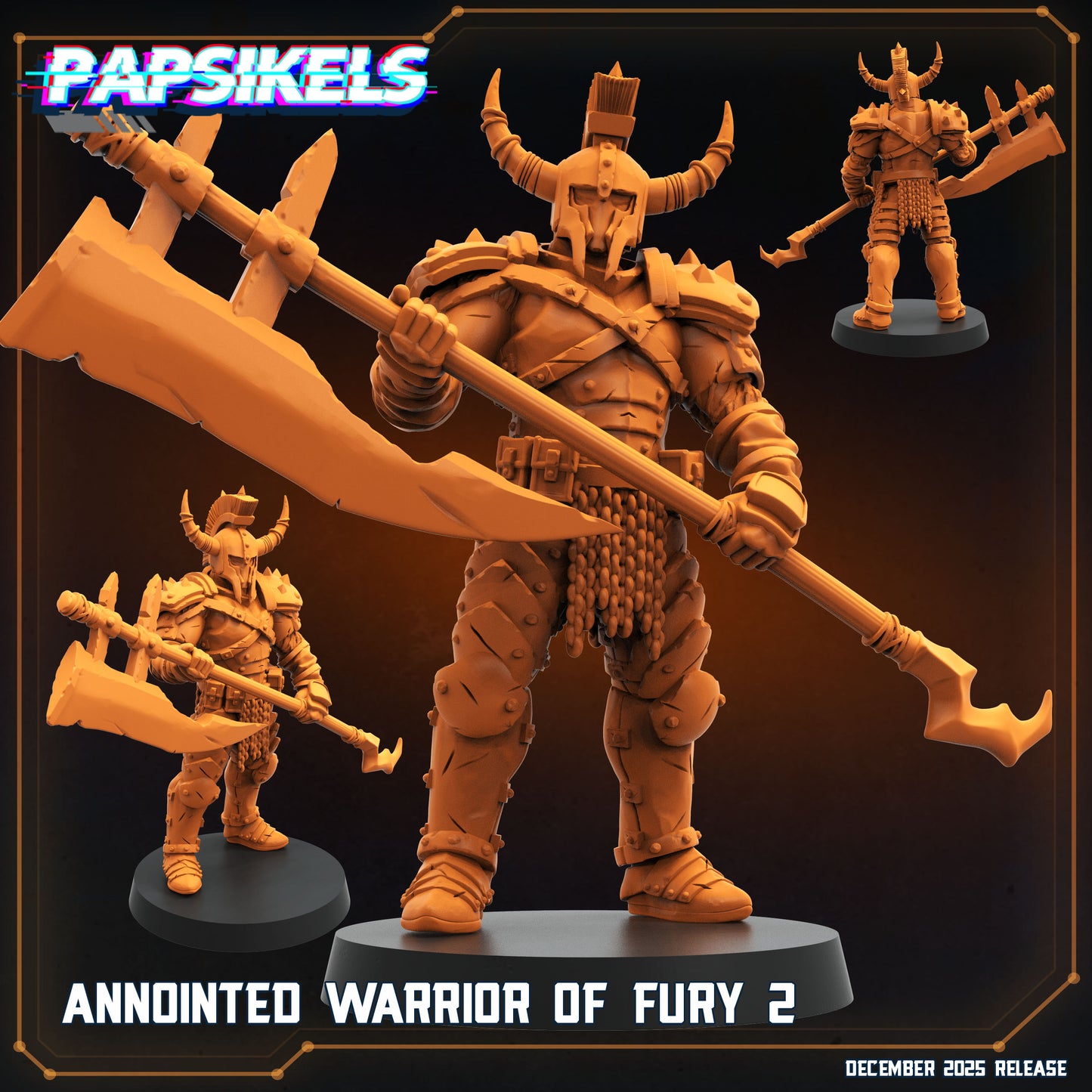 Trench Crusade Anointed Warriors of Fury Proxy Miniatures Papsikels Resin Figures