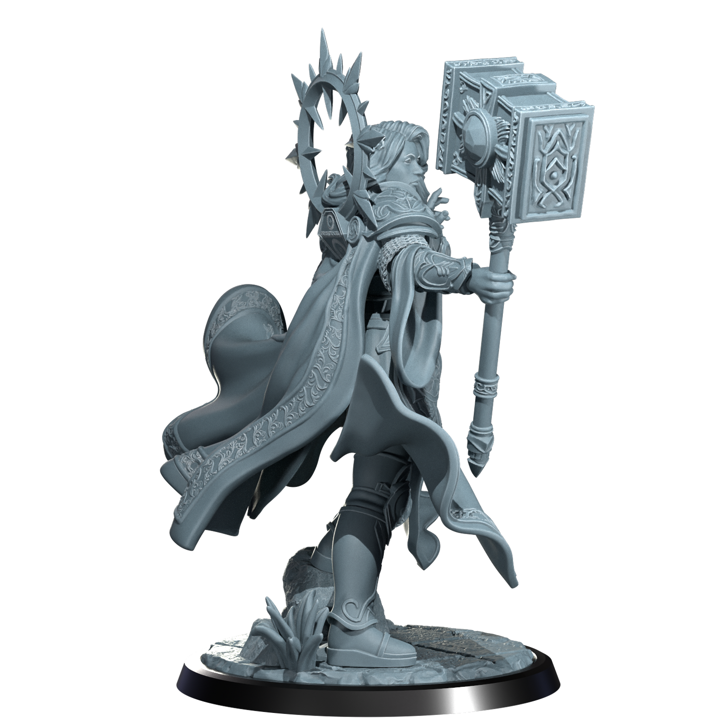 Lyriana Dawnbringer, Aasimar Cleric | Dungeons and Damsels | Cosmondo | 28mm, 32mm, 75mm | Dungeons & Dragons | TTRPG | RPG | Resin