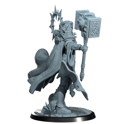 Lyriana Dawnbringer, Aasimar Cleric | Dungeons and Damsels | Cosmondo | 28mm, 32mm, 75mm | Dungeons & Dragons | TTRPG | RPG | Resin