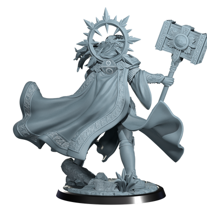 Lyriana Dawnbringer, Aasimar Cleric | Dungeons and Damsels | Cosmondo | 28mm, 32mm, 75mm | Dungeons & Dragons | TTRPG | RPG | Resin