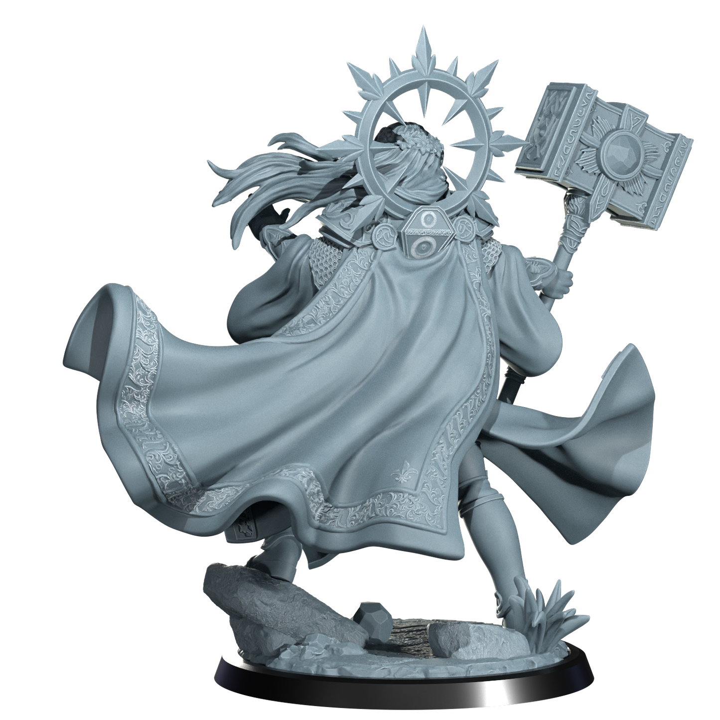 Lyriana Dawnbringer, Aasimar Cleric | Dungeons and Damsels | Cosmondo | 28mm, 32mm, 75mm | Dungeons & Dragons | TTRPG | RPG | Resin