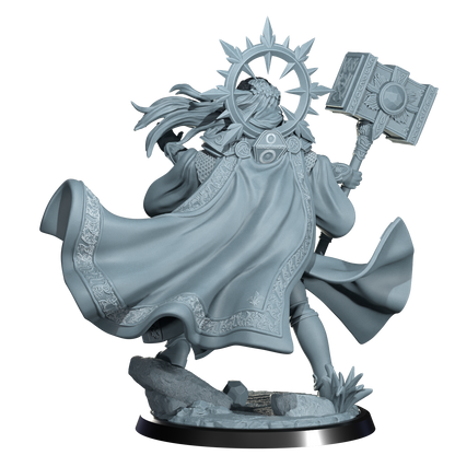 Lyriana Dawnbringer, Aasimar Cleric | Dungeons and Damsels | Cosmondo | 28mm, 32mm, 75mm | Dungeons & Dragons | TTRPG | RPG | Resin