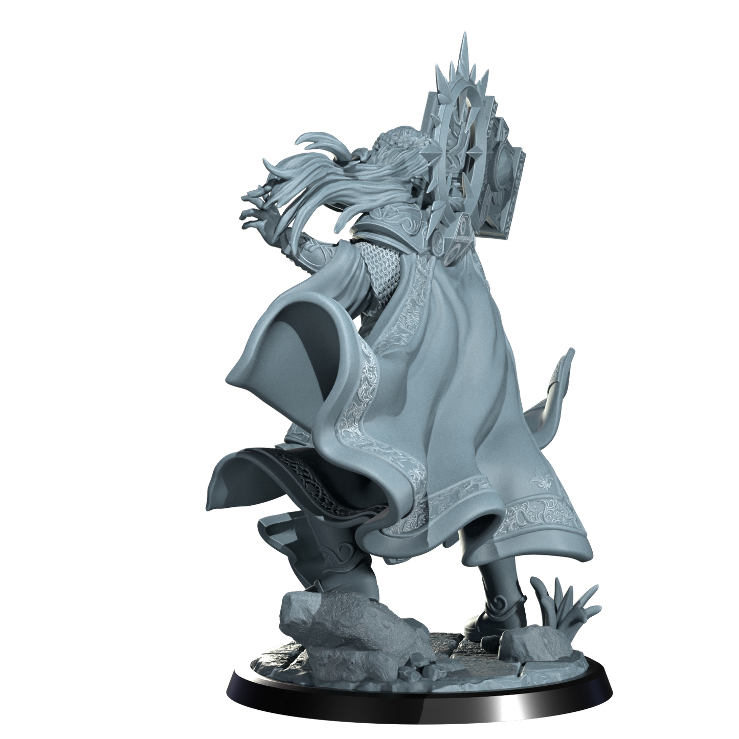 Lyriana Dawnbringer, Aasimar Cleric | Dungeons and Damsels | Cosmondo | 28mm, 32mm, 75mm | Dungeons & Dragons | TTRPG | RPG | Resin