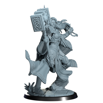 Lyriana Dawnbringer, Aasimar Cleric | Dungeons and Damsels | Cosmondo | 28mm, 32mm, 75mm | Dungeons & Dragons | TTRPG | RPG | Resin