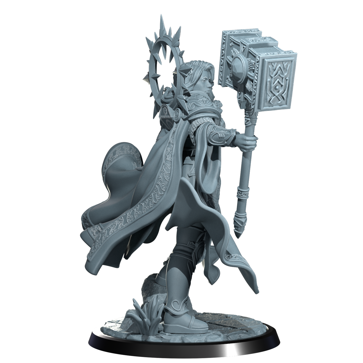 Lyriana Dawnbringer, Aasimar Cleric | Dungeons and Damsels | Cosmondo | 28mm, 32mm, 75mm | Dungeons & Dragons | TTRPG | RPG | Resin