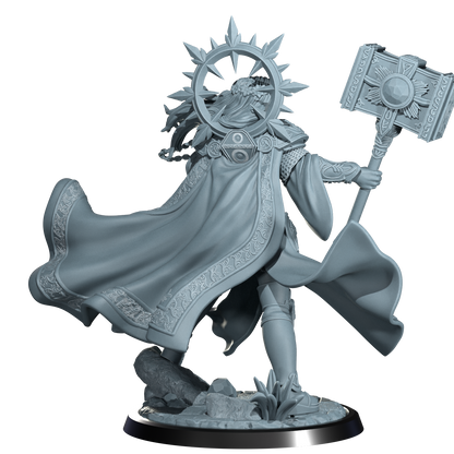 Lyriana Dawnbringer, Aasimar Cleric | Dungeons and Damsels | Cosmondo | 28mm, 32mm, 75mm | Dungeons & Dragons | TTRPG | RPG | Resin