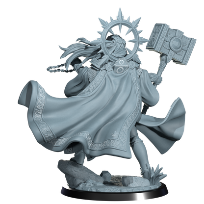 Lyriana Dawnbringer, Aasimar Cleric | Dungeons and Damsels | Cosmondo | 28mm, 32mm, 75mm | Dungeons & Dragons | TTRPG | RPG | Resin