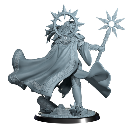 Lyriana Dawnbringer, Aasimar Cleric | Dungeons and Damsels | Cosmondo | 28mm, 32mm, 75mm | Dungeons & Dragons | TTRPG | RPG | Resin