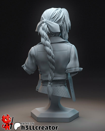 Aerith from Final Fantasy VII (fan art) | Full Model or Bust | Miniature scale 1:12 | h3LL Creator | DIY Model Kit