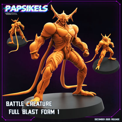Cyberpunk Guyver Inspired Battle Creature Full Blast Form Miniatures Papsikels Resin RPG Model