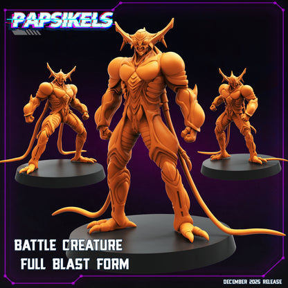 Cyberpunk Guyver Inspired Battle Creature Full Blast Form Miniatures Papsikels Resin RPG Model
