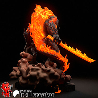 Balrog from The Lord of the Rings (fan art) | Full Model or Bust | Miniature scale 1:12 | h3LL Creator | DIY Model Kit