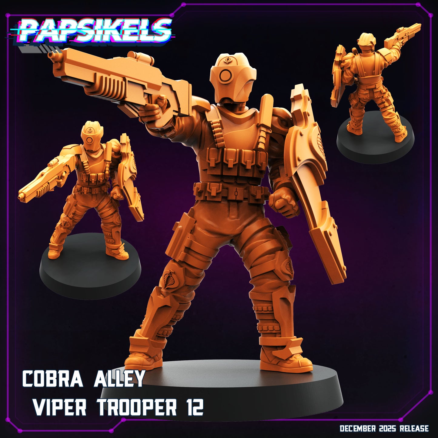Cobra Alley Viper Troopers 2 Cyberpunk Security Force Papsikels Sci Fi Resin Miniatures