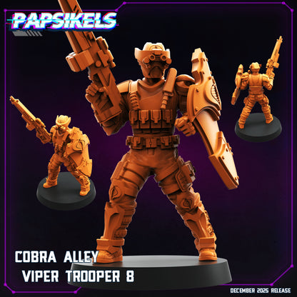 Cobra Alley Viper Troopers 2 Cyberpunk Security Force Papsikels Sci Fi Resin Miniatures