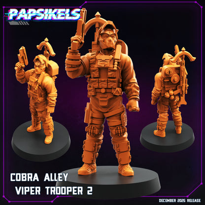 Cobra Alley Viper Troopers Cyberpunk Miniatures Set Papsikels Sci-Fi Resin Models