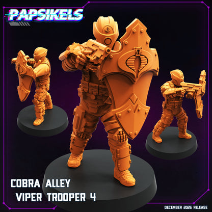 Cobra Alley Viper Troopers Cyberpunk Miniatures Set Papsikels Sci-Fi Resin Models