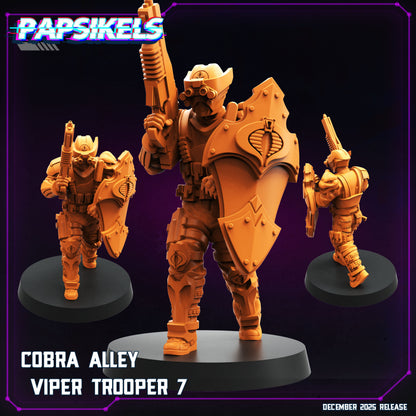 Cobra Alley Viper Troopers 2 Cyberpunk Security Force Papsikels Sci Fi Resin Miniatures