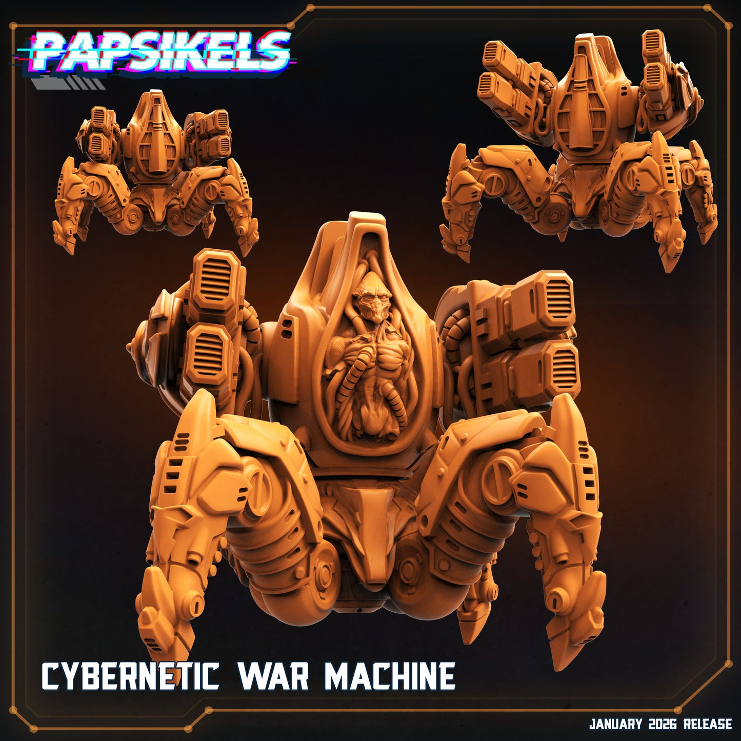 StarCraft Inspired Cybernetic War Machine Papsikels Resin Miniature