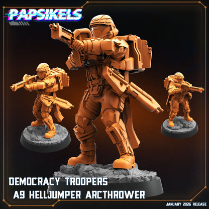 Helldivers A9 Helljumper Arc Thrower Resin Miniature Starship Trooper Inspired 28mm 32mm Papsikels