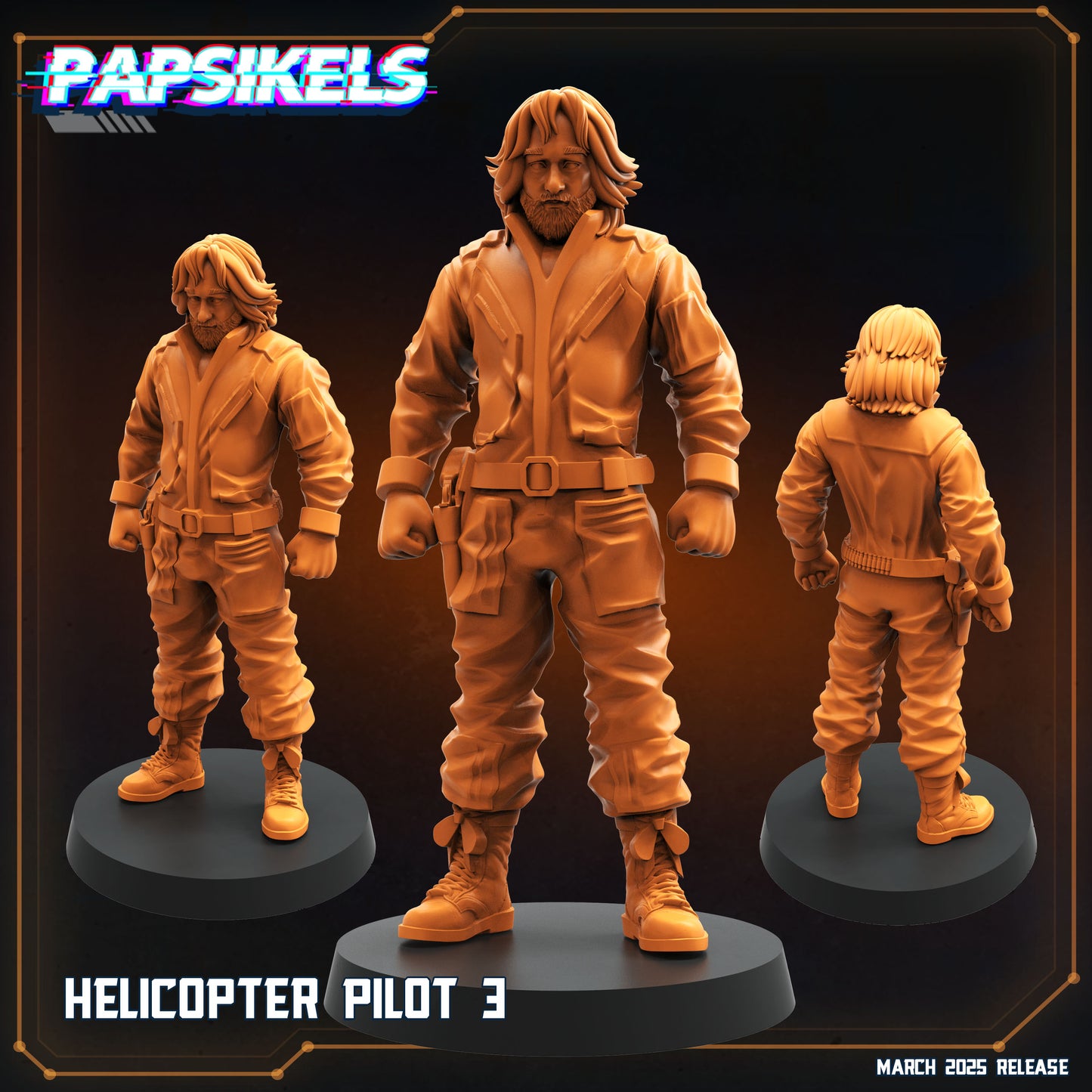 Aliens Vs Humans - That Thing - Helicopter Pilots - MacReady - The Thing - Papsikels, 32mm Mini