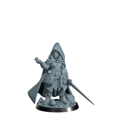 Ryn the Ghostwalker, Halfing Rogue | Dungeons and Damsels | Cosmondo | 28mm, 32mm, 75mm | Dungeons & Dragons | TTRPG | RPG | Resin