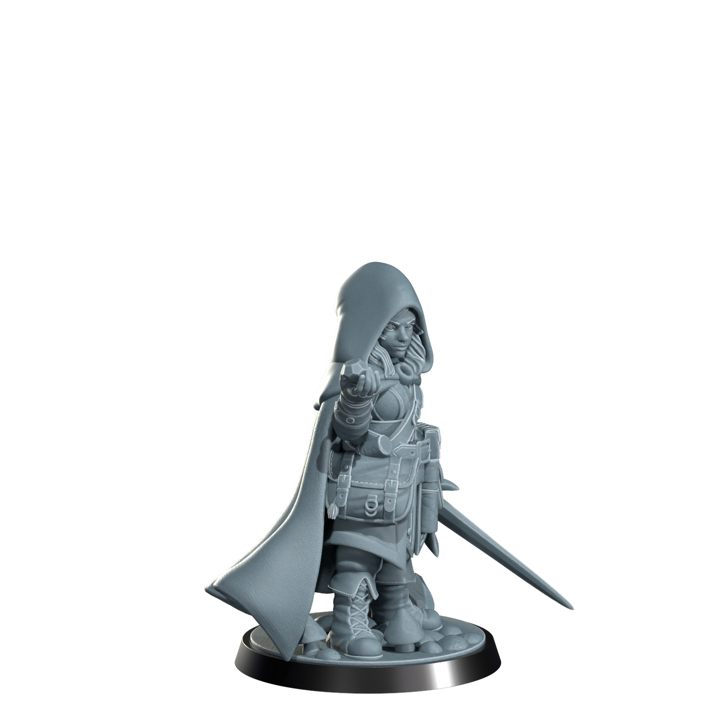 Ryn the Ghostwalker, Halfing Rogue | Dungeons and Damsels | Cosmondo | 28mm, 32mm, 75mm | Dungeons & Dragons | TTRPG | RPG | Resin