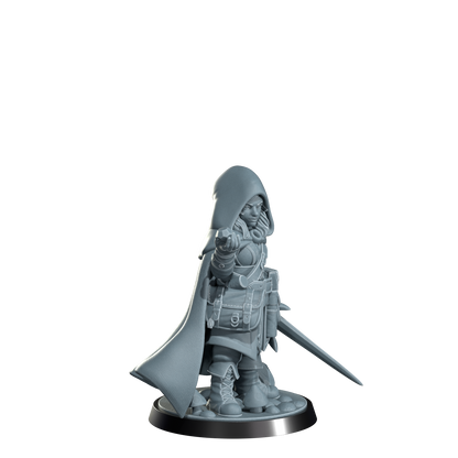 Ryn the Ghostwalker, Halfing Rogue | Dungeons and Damsels | Cosmondo | 28mm, 32mm, 75mm | Dungeons & Dragons | TTRPG | RPG | Resin