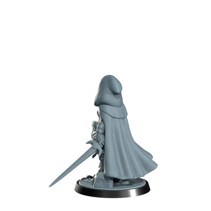 Ryn the Ghostwalker, Halfing Rogue | Dungeons and Damsels | Cosmondo | 28mm, 32mm, 75mm | Dungeons & Dragons | TTRPG | RPG | Resin
