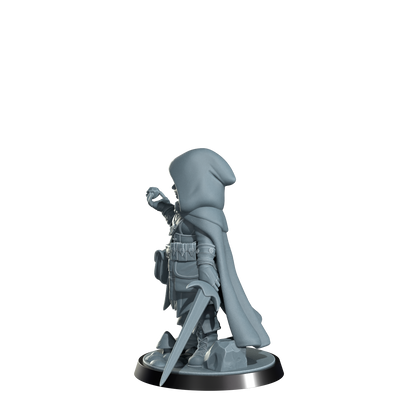 Ryn the Ghostwalker, Halfing Rogue | Dungeons and Damsels | Cosmondo | 28mm, 32mm, 75mm | Dungeons & Dragons | TTRPG | RPG | Resin