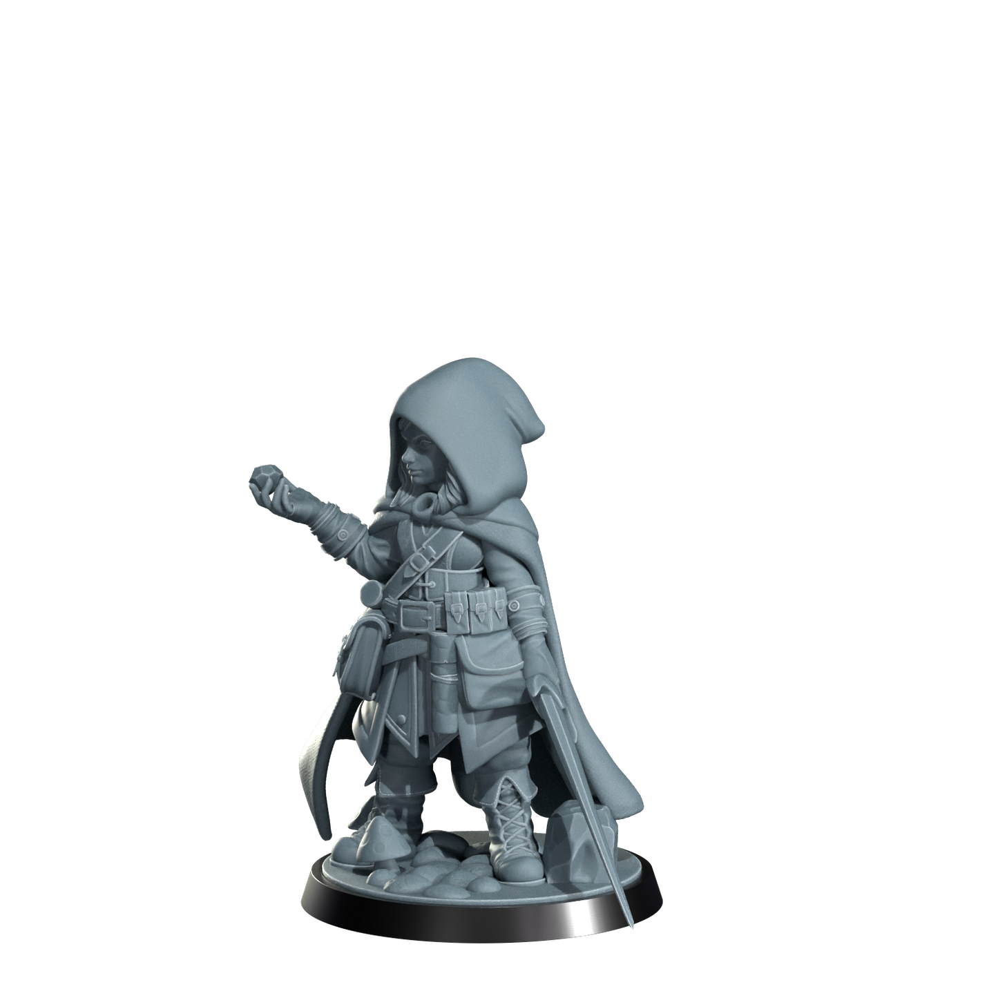 Ryn the Ghostwalker, Halfing Rogue | Dungeons and Damsels | Cosmondo | 28mm, 32mm, 75mm | Dungeons & Dragons | TTRPG | RPG | Resin