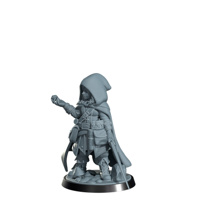Ryn the Ghostwalker, Halfing Rogue | Dungeons and Damsels | Cosmondo | 28mm, 32mm, 75mm | Dungeons & Dragons | TTRPG | RPG | Resin