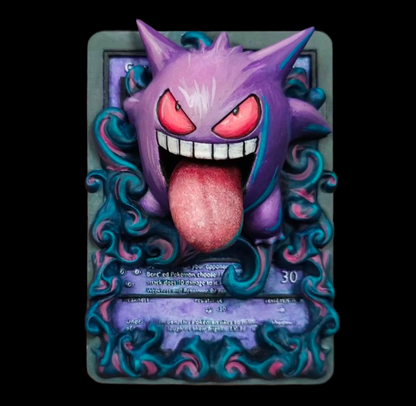 Haunter - 3D Printed Pokemon Card Wall Hanger | Fan Art | Pokemon TCG | Resin Model | ABC3D Models