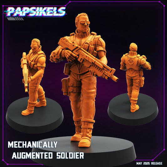 Cyberpunk, Mechanically Augmented Soldiers - Deus Ex Fan Art, Papsikels, 32mm Mini (Copy)