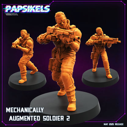 Cyberpunk, Mechanically Augmented Soldiers - Deus Ex Fan Art, Papsikels, 32mm Mini (Copy)