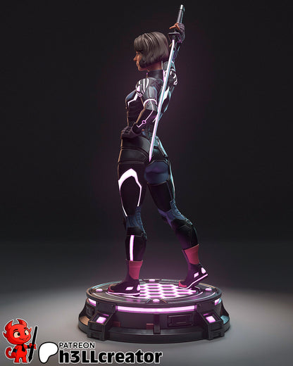 Mio from Split Fiction (fan art) | Full Model or Bust | Miniature scale 1:12 | h3LL Creator | DIY Model Kit