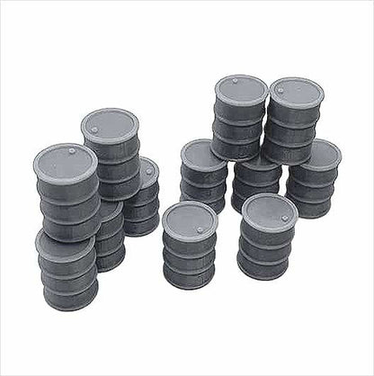 N Scale | Ready to Paint | 45-Gallon Oil Drum (12 pack)