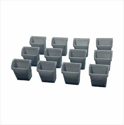 OO Scale Ready to Paint Wall Mounted Station Bin (12 pack)