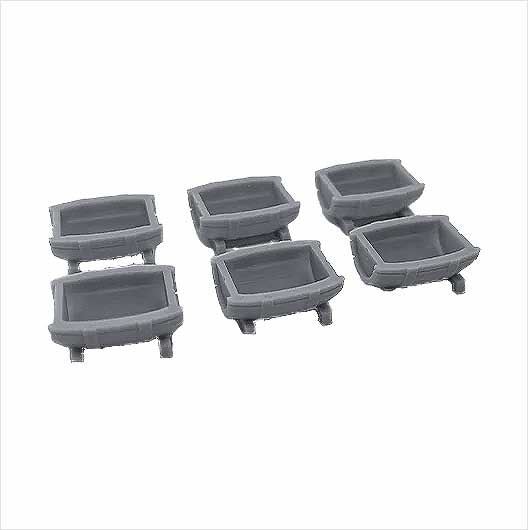 OO Scale Ready to Paint Whiskey Barrel Planter (6 pack)