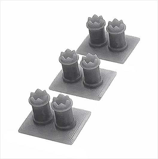 OO Scale Ready to Paint Chimney Pots - Style 1 (3 pack)