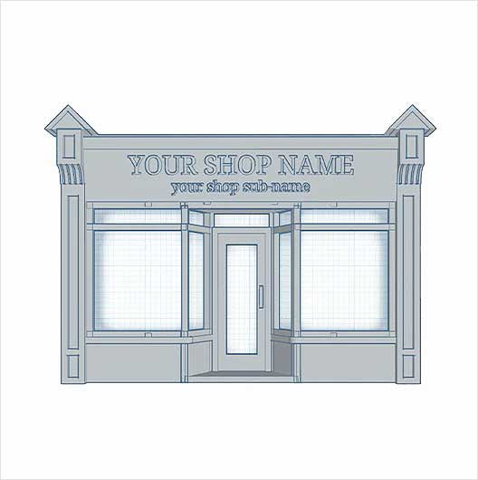 OO Scale Ready to Paint Personalised Victorian Shopfront - Style 5 - Your Shop Name