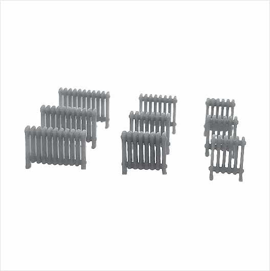 OO Scale Ready to Paint Victorian Cast Iron Radiator (9 pack)
