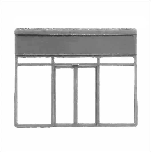 N Scale Ready to Paint Victorian Shopfront - Parade - Style 4 (1 piece)