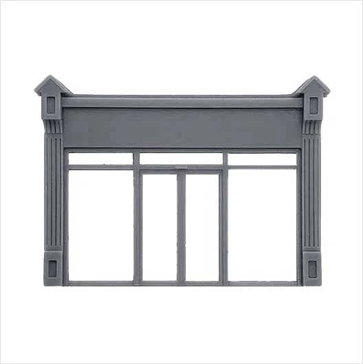 OO Scale Ready to Paint Victorian Shopfront - Style 4 (1 piece)