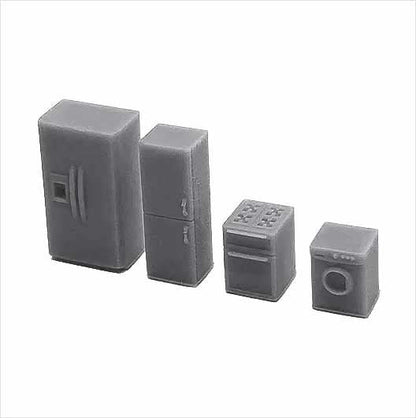 OO Scale Ready to Paint White Goods (4 pack)