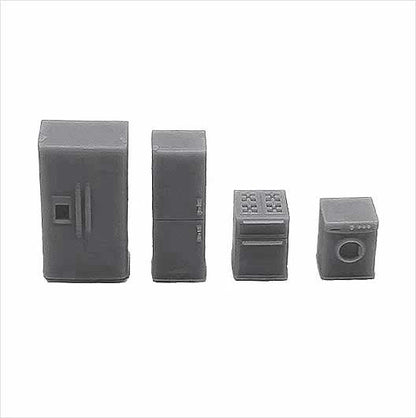 OO Scale Ready to Paint White Goods (4 pack)