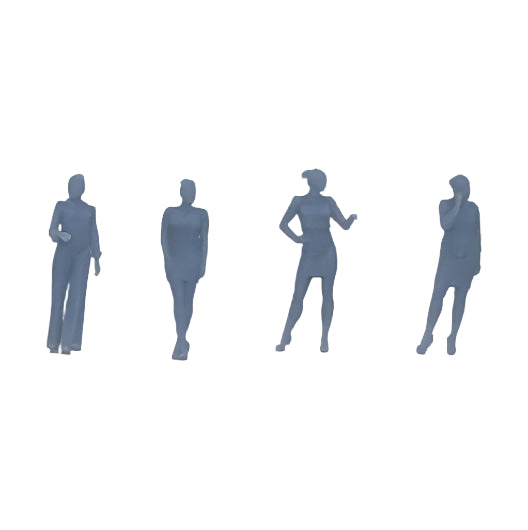 OO Scale Ready to Paint Women - Pack 9 (4 pack)