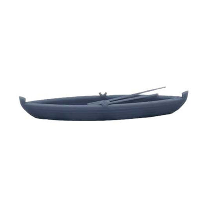 OO Scale Ready to Paint Rowing Boat with Oars