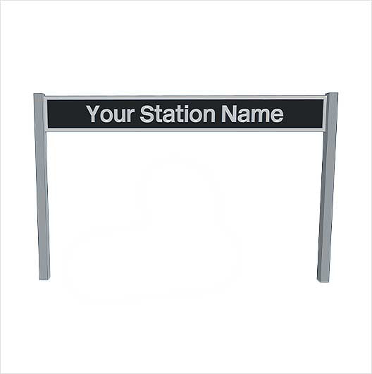 O Scale | Pre-Coloured | Single-Sided Personalised Post-Privatisation Era Station Name Board
