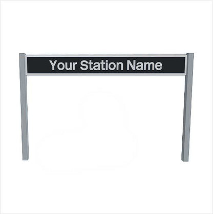 TT Scale Pre-Coloured Double-Sided Personalised Post-Privatisation Era Station Name Board